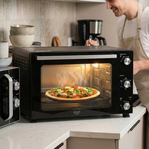 Mikrobangų krosnelė Adler Electric orkaitė | AD 6028 | 60 L | 2000 W | Juodas