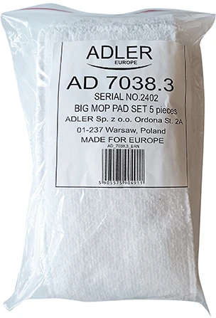 ad 7038.3 skelbimas Atsarginės šluostės 5 dideli audiniai