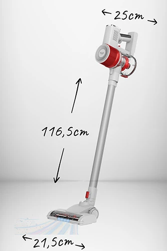 Adler | Dulkių siurblys | AD 7051 | Belaidis veikimas | 300 W | 22,2 V | Veikimo laikas (maks.) 30 min | Baltas/Raudona