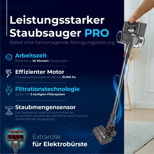 Adler AD 7062 vertikalus dulkių siurblys – „Pro LED“