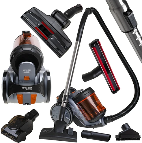 Adler Cyclone dulkių siurblys | AD 7065 | Be maišelio | Galia 700 W | Dulkių talpa 1,6 L | Juodas/Raudona