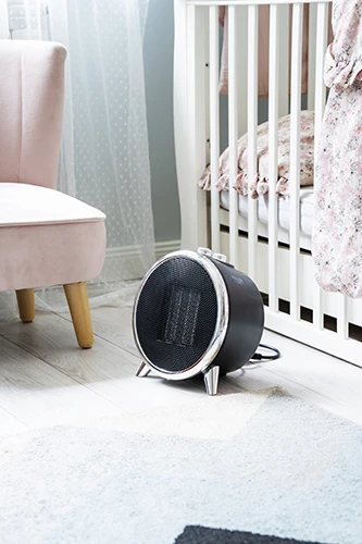 Adler | Fan Heater | AD 7742 | Ceramic | 1500 W | Number of power levels 2 | Juodas/Sidabrinis
