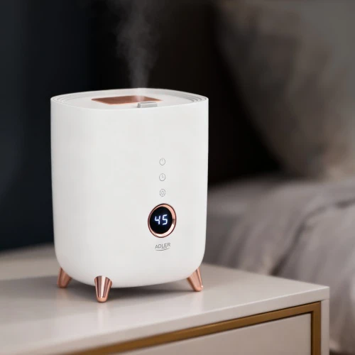 Adler | AD 7972 | Drėkintuvas | 23 W | Vanduo bako talpa 4 L | Tinka kambariams iki 35 m² | Ultragarsinis | Drėkinimo pajėgumas 150-300 ml/val | Baltas