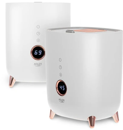 Adler | AD 7972 | Drėkintuvas | 23 W | Vanduo bako talpa 4 L | Tinka kambariams iki 35 m² | Ultragarsinis | Drėkinimo pajėgumas 150-300 ml/val | Baltas