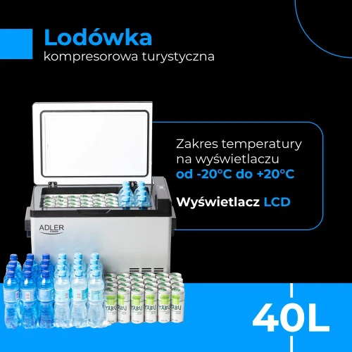 Adler | Portable šaldytuvas with compressor | AD 8081 | Free standing | Ekranas