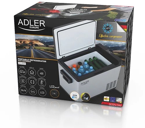 Adler | Portable šaldytuvas with compressor | AD 8081 | Free standing | Ekranas