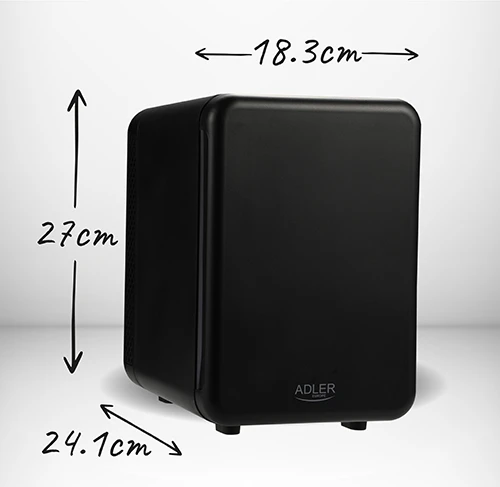 Mini šaldytuvas Adler AD 8084, 27 aukščio, 4 l, juodas