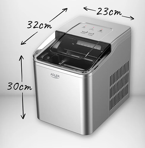 Adler | Ice Maker | AD 8086 | Power 100 W | Sidabrinis