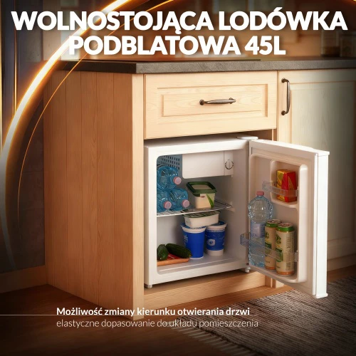 Adler Šaldytuvas | AD 8096 | Energijos vartojimo efektyvumo klasė E | Laisvai pastatomas | Sandėliukas | Aukštis 51 cm | Šaldytuvo grynoji talpa 45 l | 39 dB | Balta