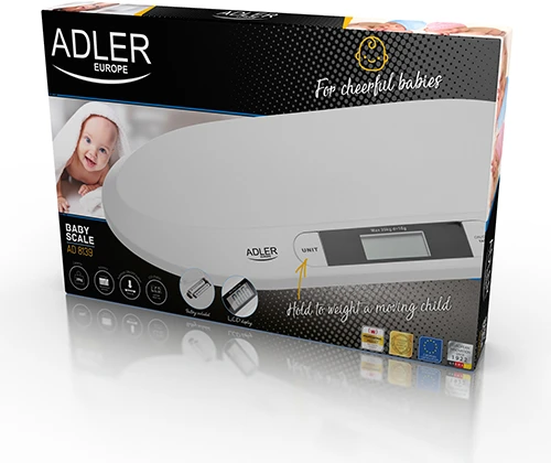 Virtuvinės svarstyklės Adler | Adler AD 8139 | Maksimalus svoris (talpa) 20 kg | Tikslumas 10 g | Baltas