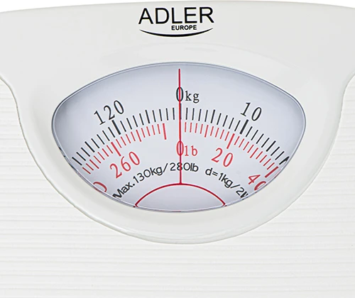 Adler | Mechaninės vonios svarstyklės | AD 8151w | Didžiausias svoris (keliamoji galia) 130 kg | Tikslumas 1000 g | Baltas