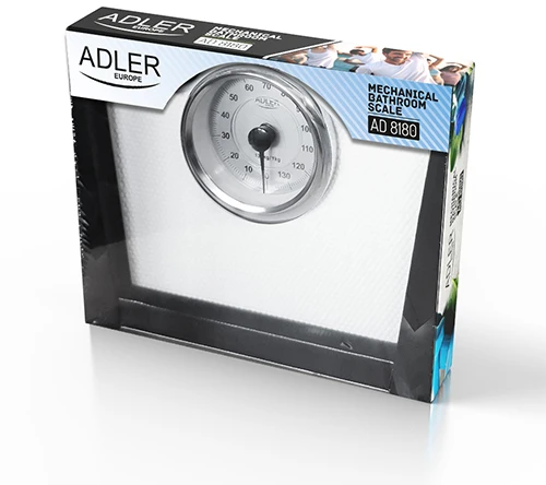 Adler | Mechaninės vonios svarstyklės | AD 8180 | Didžiausias svoris (keliamoji galia) 136 kg | Tikslumas 1000 g | Baltas