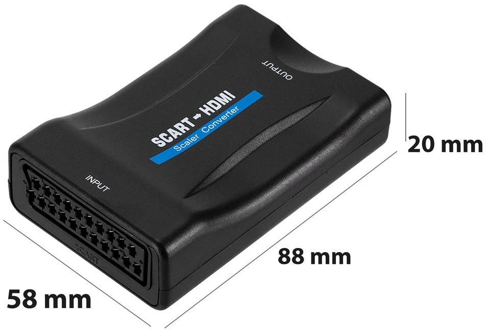 Retoo Adapterio keitiklis SCART į HDMI signalo adapteris euro jungtis AV euro fhd -e392