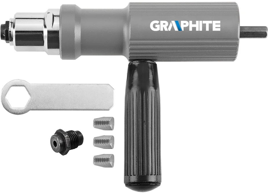 Elektrinio Grąžto Adapteris Kniediklis GRAPHITE 56H634 (2.4 3.2 4 4,8 mm)
