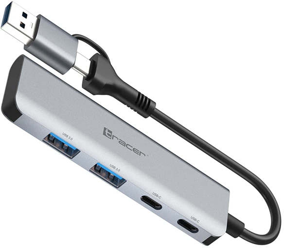 TRACER A-5 ADAPTERIS, USB C tipo į USB-A, 2x USB-A + 2x USB-C