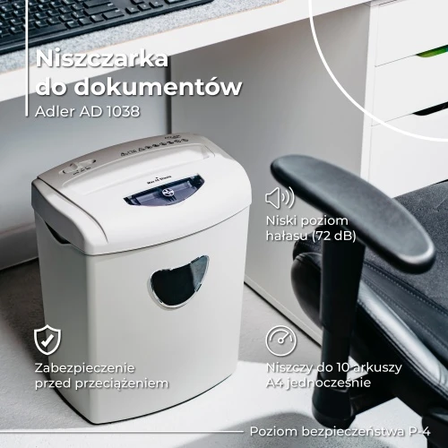 Adler AD 1038 dokumentų naikiklis