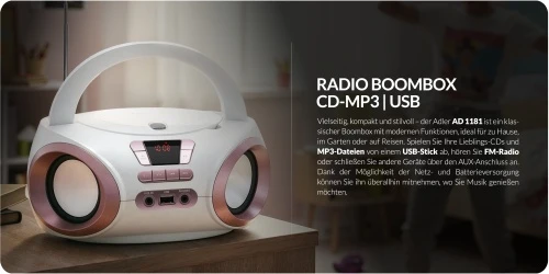 CD/MP3 (boombox) ADLER AD 1181wc