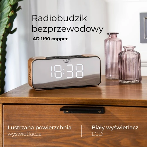 Adler | Belaidis žadintuvas su radiju | 1190 m. AD | Signalizacijos funkcija | AUX in | Varis/Juodas