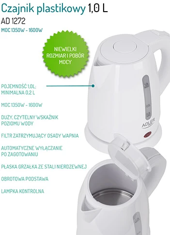 Virdulys 1,0L ADLER AD-1272