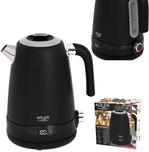 Adler | Virdulys | AD 1295b | Electric | 2200 W | 1.7 L | Nerūdijantis plienas | 360° rotational base | Juodas