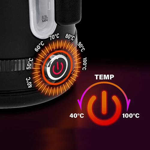 Adler | Virdulys | AD 1295b | Electric | 2200 W | 1.7 L | Nerūdijantis plienas | 360° rotational base | Juodas