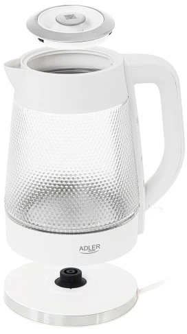 Adler AD 1306 Elektrinis virdulys stiklinis | talpa 1,8 l | pašvietimas led