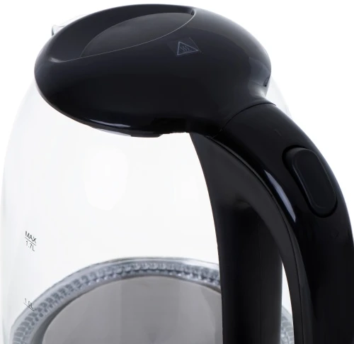 Adler AD 1311 juodas Elektrinis virdulys stiklinis 1,7 l, 2200 w, pašvietimas led, obrotowa podstawa 360°, automatyczne wyłączanie