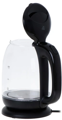 Adler AD 1311 juodas Elektrinis virdulys stiklinis 1,7 l, 2200 w, pašvietimas led, obrotowa podstawa 360°, automatyczne wyłączanie