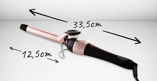 Adler | Curling Iron | AD 2116 | Ceramic heating system | Barrel diameter 19 mm | Temperature (max) 200 °C | 36 W | Juodas/Rožinė