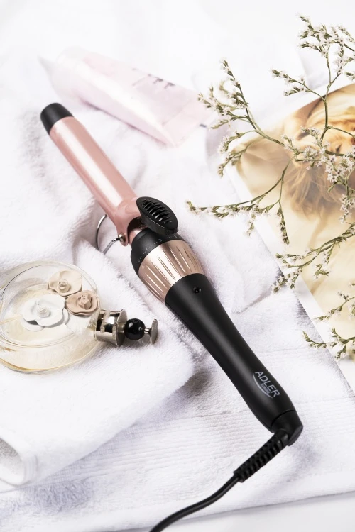 Adler | Curling Iron | AD 2117 | Ceramic heating system | Barrel diameter 25 mm | Temperature (max) 200 °C | 45 W | Juodas/Rožinė