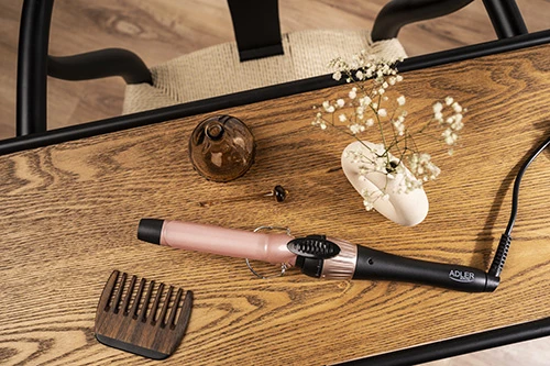 Adler | Curling Iron | AD 2117 | Ceramic heating system | Barrel diameter 25 mm | Temperature (max) 200 °C | 45 W | Juodas/Rožinė