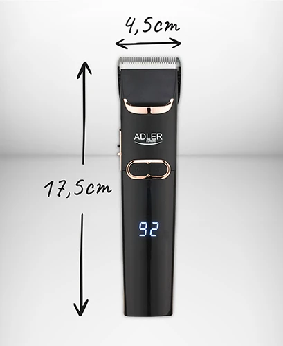 Adler | Plaukų kirpimo mašinėlė | 2832 m. AD | Belaidis arba laidinis | Ilgio žingsnių skaičius 4 | Juodas