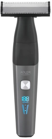 Adler AD 2963 Kūno plaukų kirpimo mašinėlė su ilga sulankstoma rankena, USB, platus dvišalis peilis 68 mm, 2 greičiai, neperšlapiamas, LED