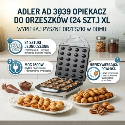 Riešutukų keptuvė AD 3039 (24 vnt.) XL