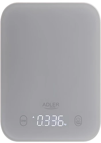 Virtuvinės svarstyklės Adler virtuvės svarstyklės | AD 3181g | Graduacija 1 g | Ekrano tipo LED | Pilkas