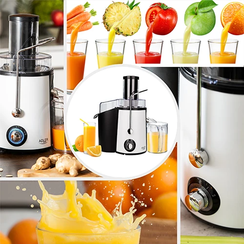 Sulčiaspaudė Adler | Juicer | AD 4128 | Type Juicer maker | Matt Juodas/Baltas | 1000 W | Greičių skaičius 2