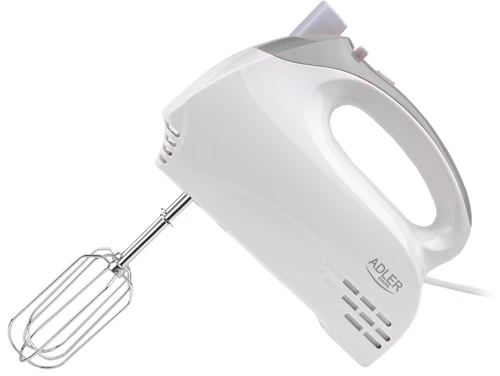 Plakiklis Adler AD 4201 g Baltas, Hand mixer, 300 W, Greičių skaičius 5, Shaft material Nerūdijantis plienas,