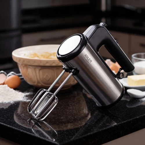 Plakiklis Adler Hand mixer | AD 4232 | Hand Mixer | 900 W | Greičių skaičius 5 | Turbo mode | Juodas/Stainless Steel