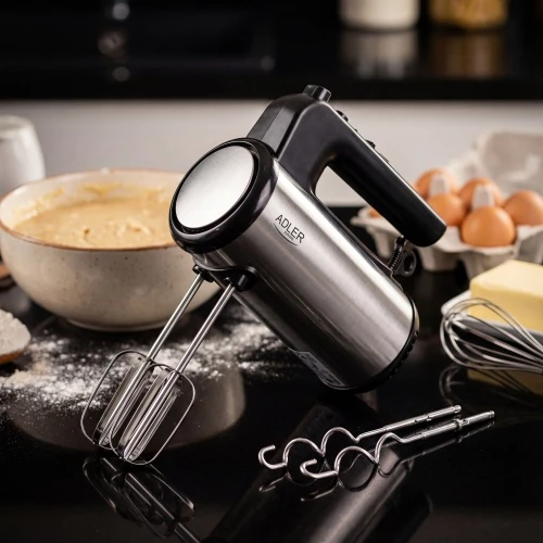 Plakiklis Adler Hand mixer | AD 4232 | Hand Mixer | 900 W | Greičių skaičius 5 | Turbo mode | Juodas/Stainless Steel
