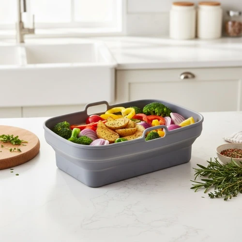 Adler AD 6736 Silikoninis padėklas oro gruzdintuvei | 19,8 cm x 13,1 cm | Daugkartinio naudojimo | Maistinis silikonas, be BPA