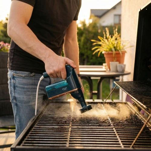 Adler | Garinis valytuvas | AD 7050 | Power 1200 W | Steam pressure 3.5 bar | Vanduo tank capacity 0.12 L | Žalias/Mėlyna