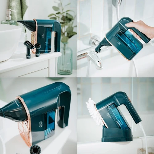 Adler | Garinis valytuvas | AD 7050 | Power 1200 W | Steam pressure 3.5 bar | Vanduo tank capacity 0.12 L | Žalias/Mėlyna