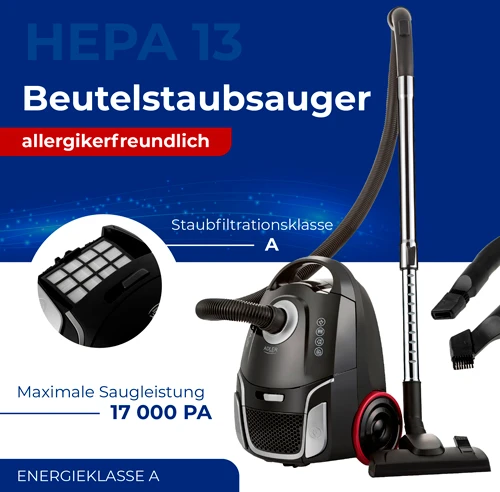 Dulkių siurblys su maišeliu Adler AD 7054 | Juodos spalvos