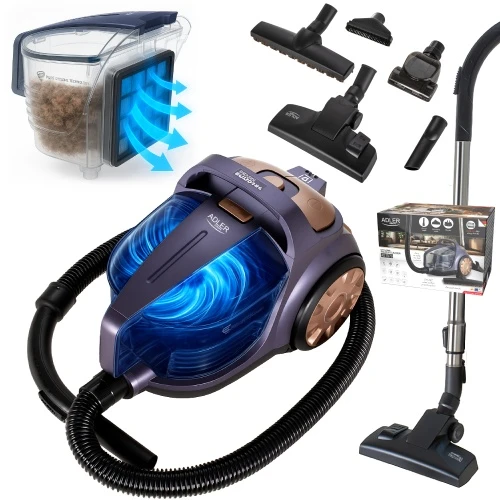„Adler Cyclone“ dulkių siurblys | AD 7076 | Be maišelio | Galia 3000 W | Dulkių talpa 3,5 l | Violetinis