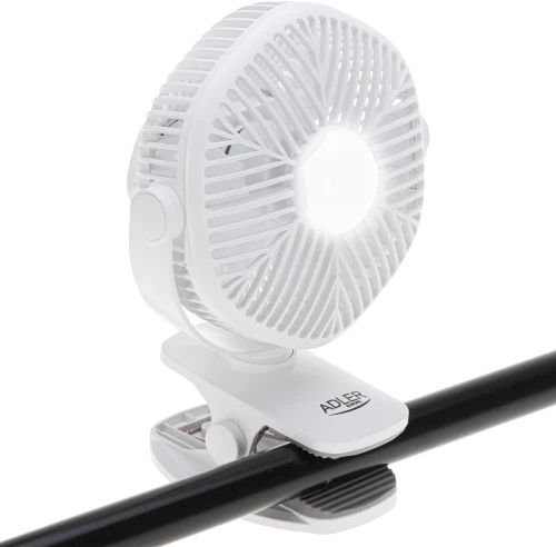 Adler AD 7335 Baterijos ventiliatorius 5/12,7 cm su spaustuku - USB / LED