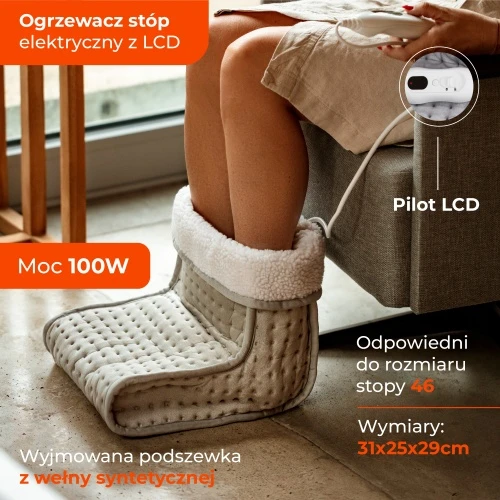 Adler | Pėdų šildytuvas su LCD valdikliu | AD 7432 | Šildymo lygių skaičius 4 | Asmenų skaičius 1 | Skalbiamas | Nuotolinio valdymo pultas | Išorinis audinys: minkštas pliušas ir kempinė. Vidinis audinys: nuimamas sintetinės vilnos pamušalas | 140 W | Pilkas