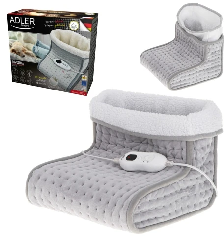 Adler | Pėdų šildytuvas su LCD valdikliu | AD 7432 | Šildymo lygių skaičius 4 | Asmenų skaičius 1 | Skalbiamas | Nuotolinio valdymo pultas | Išorinis audinys: minkštas pliušas ir kempinė. Vidinis audinys: nuimamas sintetinės vilnos pamušalas | 140 W | Pilkas