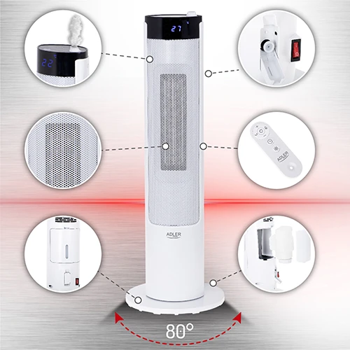 Ceramic radiator ADLER AD 7730 Baltas
