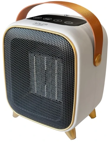 Adler AD 7762 Keraminis šildytuvas su ventiliatoriumi 1000 W, elektrinis šildytuvas su LED, 2 šildymo lygiai 700/1000 W, laikmatis iki 12 h, termostatas 15–45 °C, šalto oro pūtimas