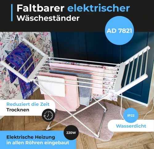 Adler AD 7821 sulankstoma elektrinė drabužių džiovyklė